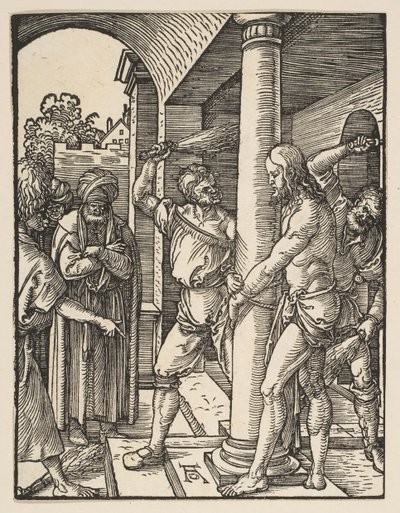 The Flagelation, fra Den Lille Passion, ca. 1509. af Albrecht Dürer