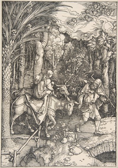 Flugten til Egypten, fra The Life of the Virgin, Latin Edition, 1511, 1511. af Albrecht Dürer