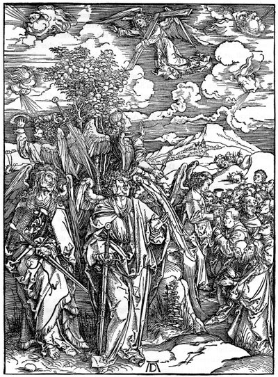 De fire engle holder vindene, 1498, 1936 af Albrecht Dürer