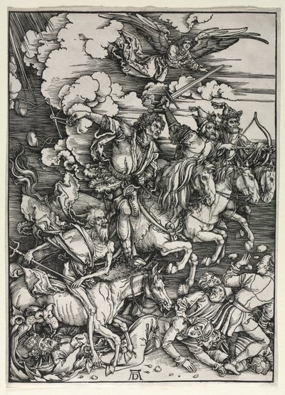 De fire ryttere, fra Apokalypsen, ca. 1498. af Albrecht Dürer