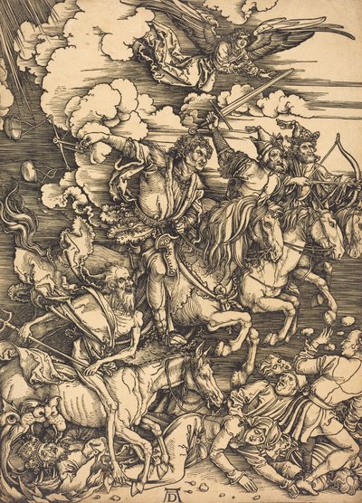 De fire ryttere, sandsynligvis ca. 14961498. af Albrecht Dürer