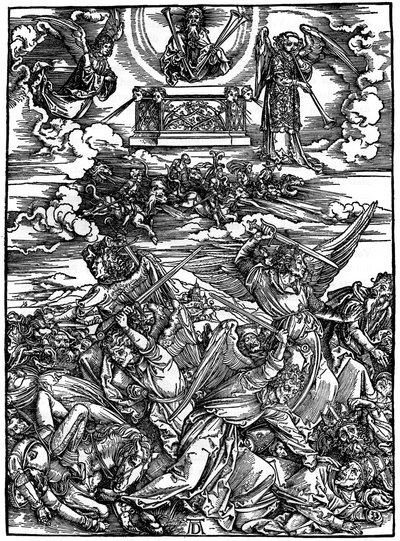 De fire hævngerrige engle, 1498, 1936 af Albrecht Dürer