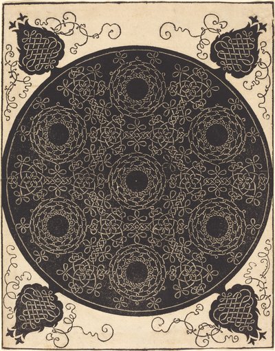 Den fjerde knude (der kombinerer syv cirkulære grupper af knob med sorte centre) af Albrecht Dürer