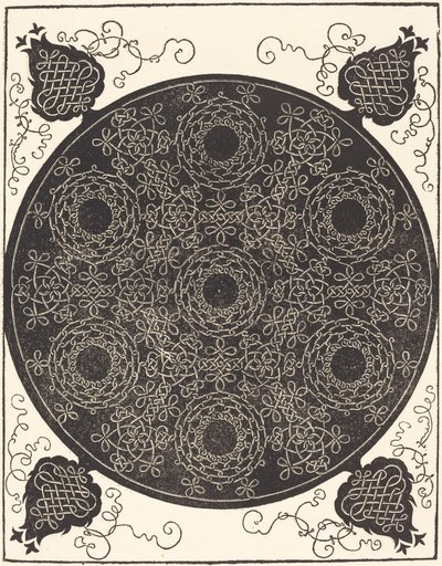 Den fjerde knude kombinerer syv cirkulære grupper af knob med sorte centre, sandsynligvis 15061507. af Albrecht Dürer