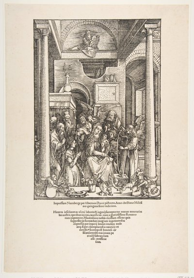 The Glorification of the Virgin, fra The Life of the Virgin, latinsk udgave, 1511, 1511. af Albrecht Dürer