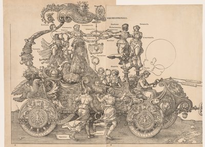 Kejser Maximilians store triumfvogn, 1523. af Albrecht Dürer