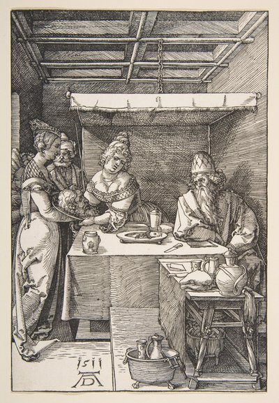 Johannes Døberens hoved bragt til Herodes.n.d. af Albrecht Dürer
