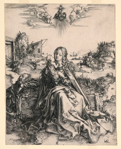 Den hellige familie med sommerfugl af Albrecht Dürer