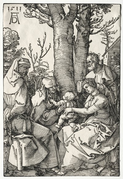 Den hellige familie med Joachim og Anna, 1511. af Albrecht Dürer