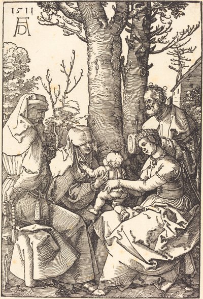 Den hellige familie med Joachim og Anne under et træ af Albrecht Dürer