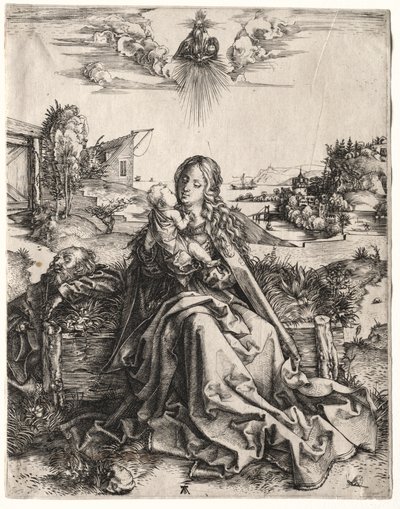 Den hellige familie med sommerfuglen af Albrecht Dürer