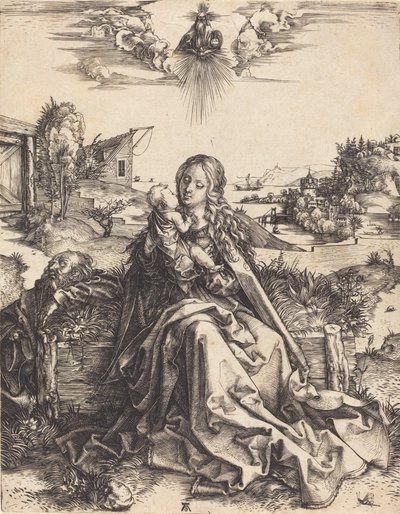 Den hellige familie med majfluen, 14951496. af Albrecht Dürer