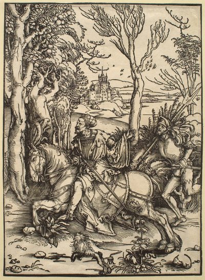 Ridderen til hest og landsknægten af Albrecht Dürer