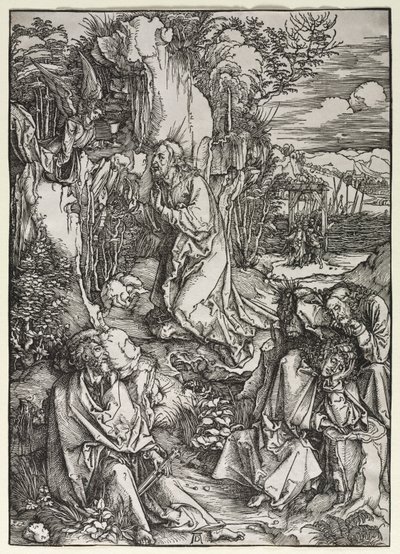 Den store lidenskab: Kristus på Oliebjerget, ca. 1497-1500. af Albrecht Dürer