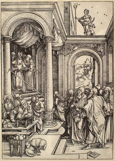 Jomfru Marias liv: Jomfru Marias fremstilling i templet af Albrecht Dürer