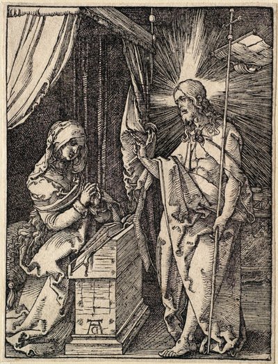 Den lille passionshistorie: Kristus viser sig for sin mor af Albrecht Dürer