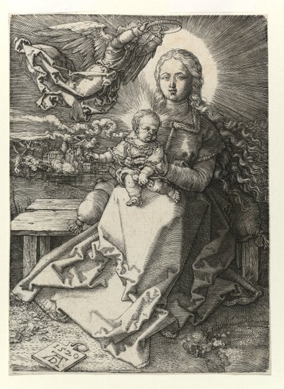 Madonnaen kronet af en engel, 1520 af Albrecht Dürer