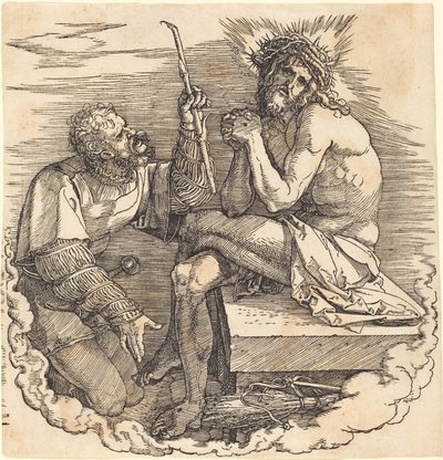 Sorgernes mand hånet af en soldat af Albrecht Dürer
