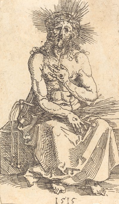 Sorgernes mand siddende, 1515. af Albrecht Dürer