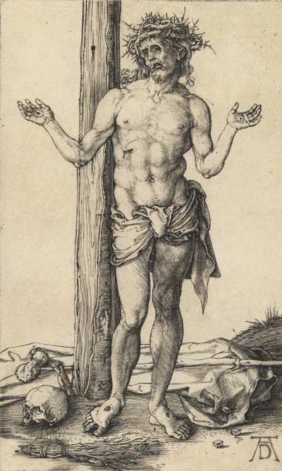 Sorgernes mand med udstrakte arme, ca. 1500. af Albrecht Dürer
