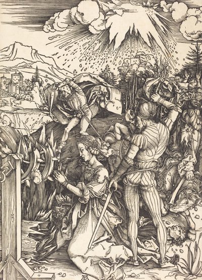 Sankt Katarinas martyrium, ca. 14971499. af Albrecht Dürer