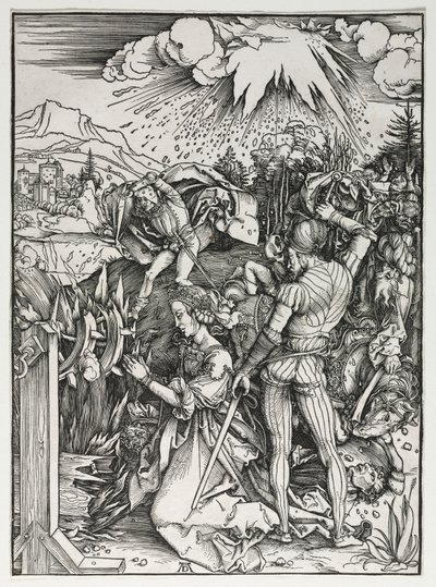 Sankt Katarina af Alexandrias martyrium af Albrecht Dürer