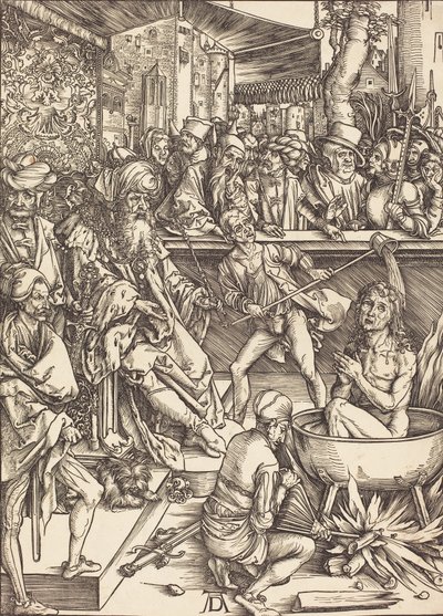 Sankt Johannes Martyrium, sandsynligvis ca. 14961498. af Albrecht Dürer