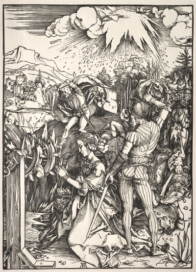 Den hellige Katarinas martyrium. af Albrecht Dürer