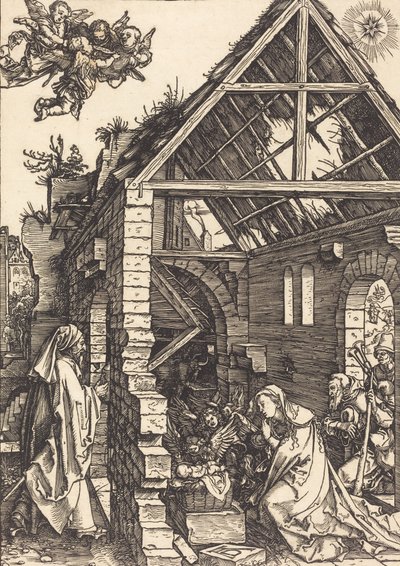 Fødselen, ca. 15021504. af Albrecht Dürer