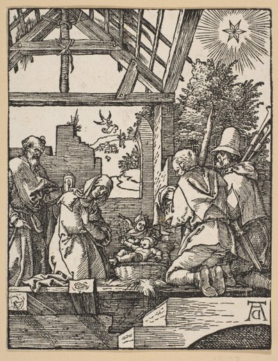 Fødselen, fra Den Lille Passion.n.d. af Albrecht Dürer