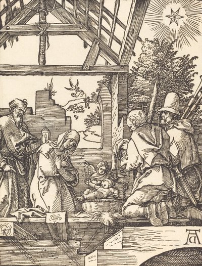 Fødselen, sandsynligvis ca. 15091510. af Albrecht Dürer
