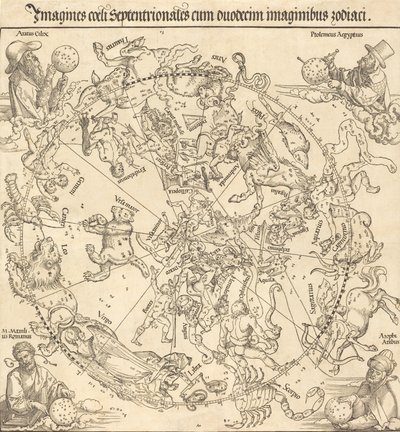 Den nordlige himmelhalvkugle, 1515. af Albrecht Dürer