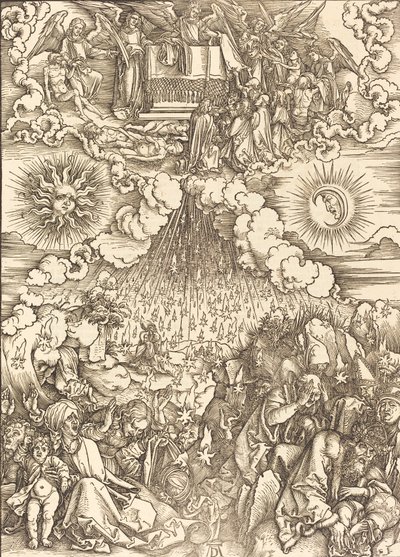 Åbningen af det femte og sjette segl, 1498. af Albrecht Dürer