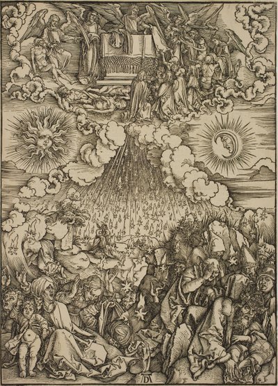Åbningen af femte og sjette sæler af Albrecht Dürer