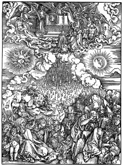 Åbningen af det femte og sjette segl, 1498, 1936 af Albrecht Dürer