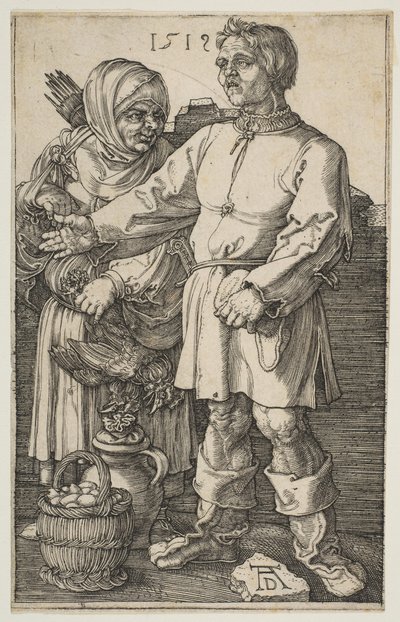 Bondeparret på markedet, 1519. af Albrecht Dürer