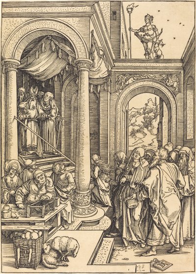 Præsentationen af jomfruen i templet af Albrecht Dürer