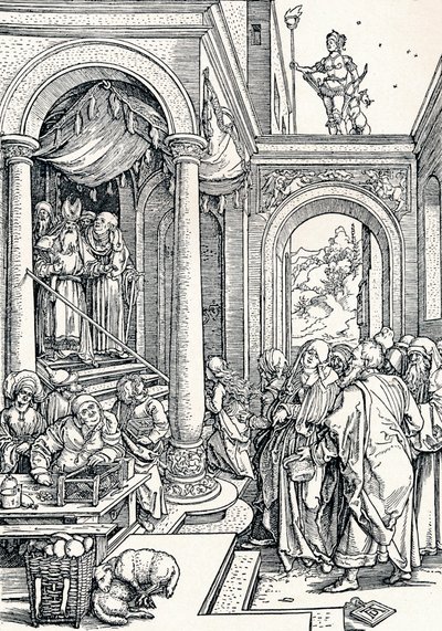 Præsentationen af jomfruen i templet, 1506 1906 af Albrecht Dürer