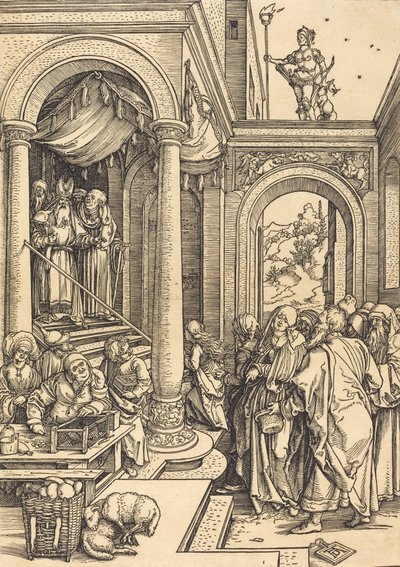 Præsentationen af jomfruen i templet, ca. 15021503. af Albrecht Dürer