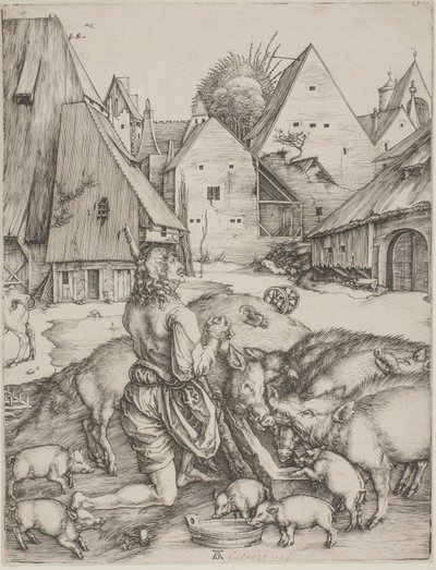 Den fortabte søn midt i svinene af Albrecht Dürer