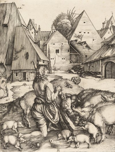 Den fortabte søn, ca. 1496. af Albrecht Dürer
