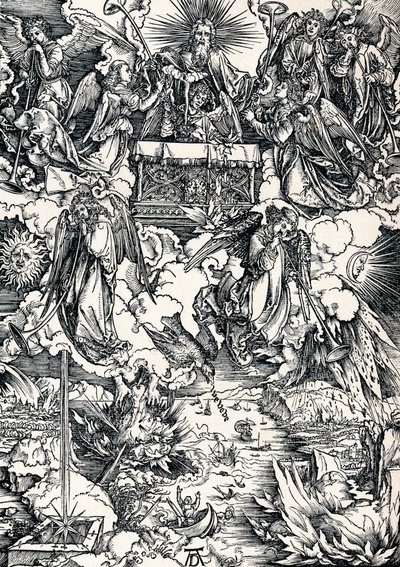 De syv trompeter er givet til englene, 1498 1906. af Albrecht Dürer