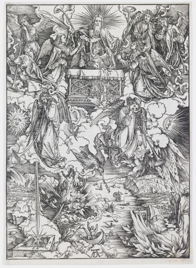 De syv trompeter, fra "The Apocalypse" af Albrecht Dürer