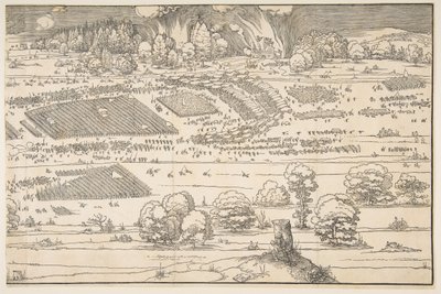 Belejringen af en fæstning.n.d. af Albrecht Dürer