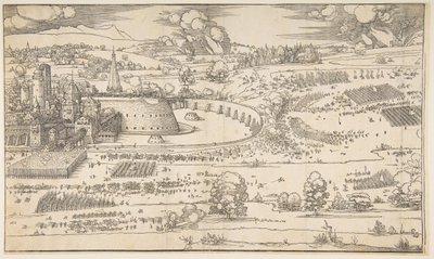 Belejringen af en fæstning.n.d. af Albrecht Dürer