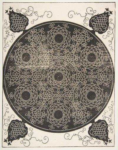 Den sjette knude. Sammenflettet Roundel med syv kranse, 1521 før. af Albrecht Dürer