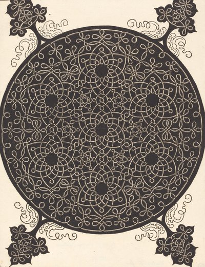 Den sjette knude, der kombinerer syv små systemer af knob med sorte centre, sandsynligvis 15061507. af Albrecht Dürer