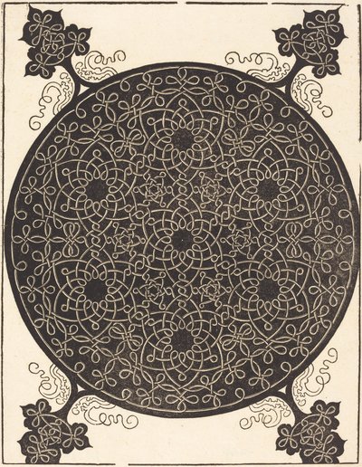 Den sjette knude, der kombinerer syv små systemer af knob med sorte centre, sandsynligvis 15061507. af Albrecht Dürer