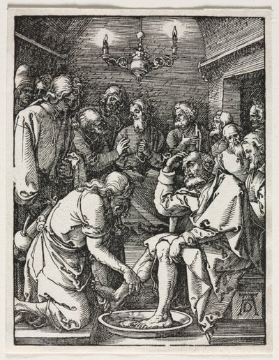 Den lille lidenskab: Kristus vasker Sankt Peters fødder af Albrecht Dürer