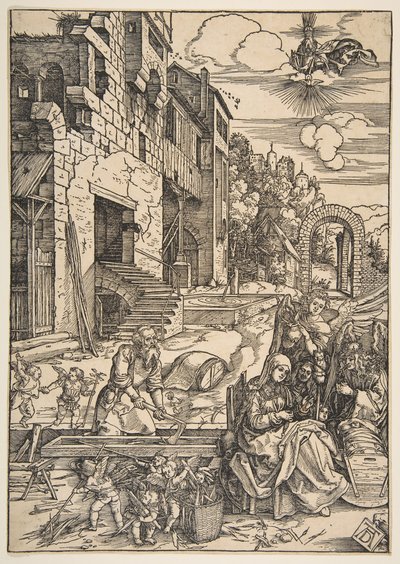 The Journ of the Holy Family in Egypt, fra The Life of the Virgin, efter 1511. af Albrecht Dürer